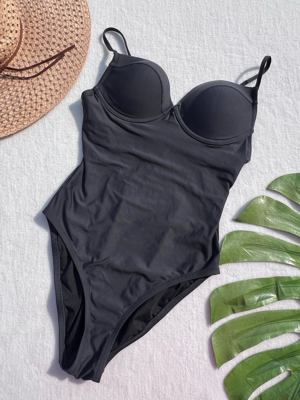 J. Crew Black Underwire One Piece Swimsuit Size 4